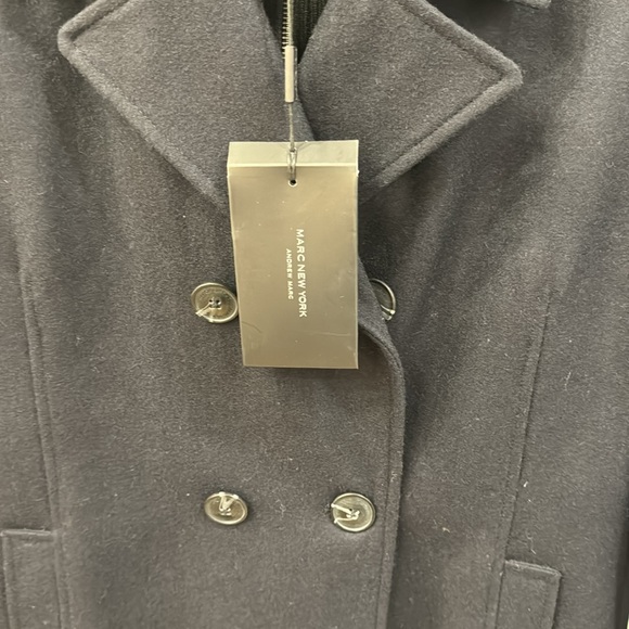 Men’s NWT Size M Andrew Marc wool blend coat with faux sweater inner - Picture 3 of 9